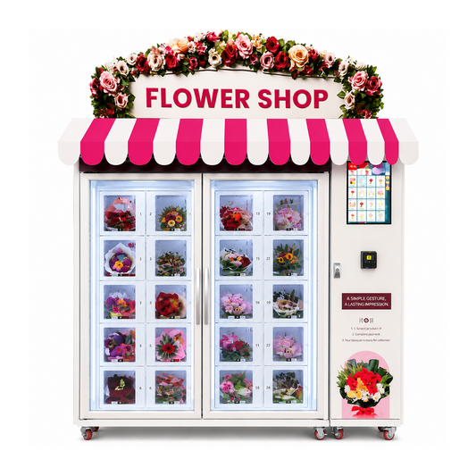 WEIMI WM-AW01 flower vending machine — a storefront-style floral presence, product image 2