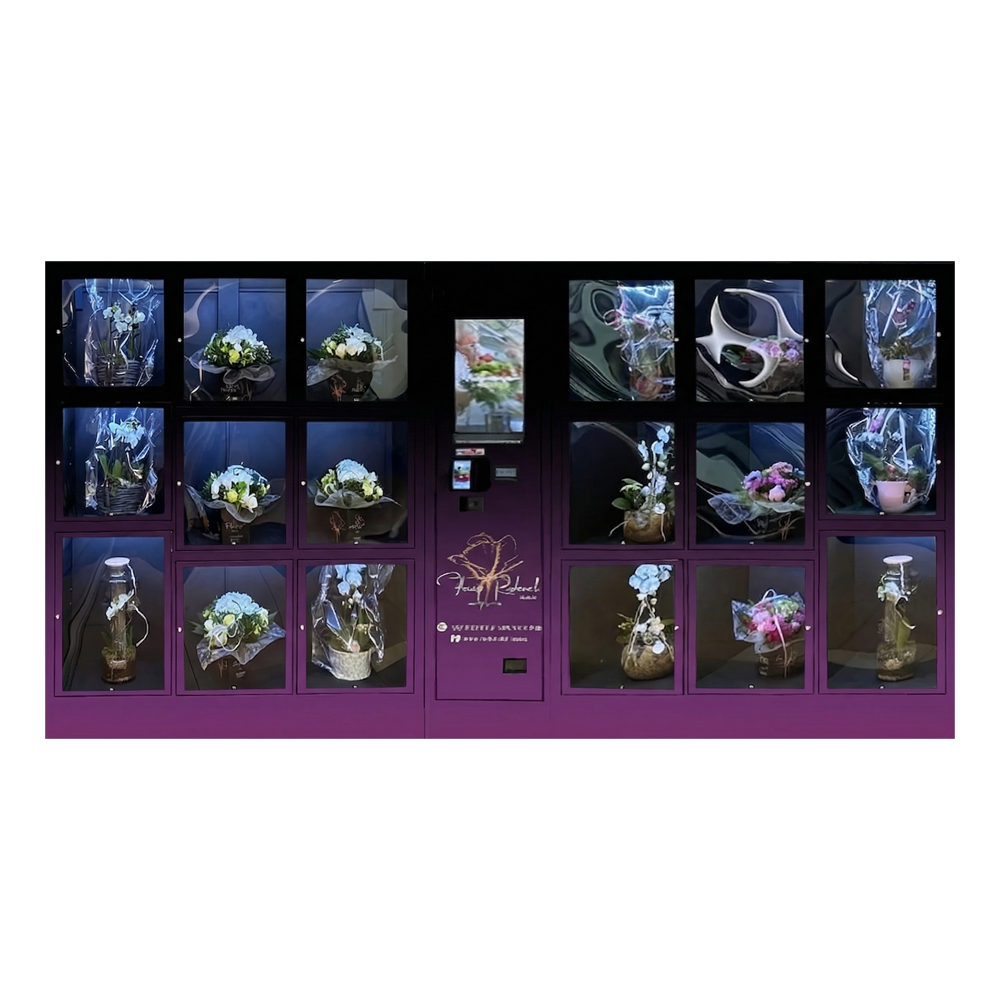 Modular Flower Vending Machine with Large Refrigerated Compartments