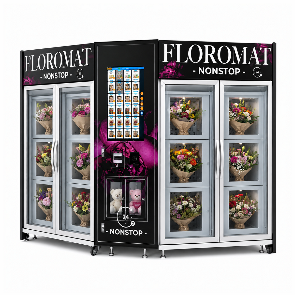 WEIMI Bloom & Gift Station - Twin-Cabinet Flower Vending System