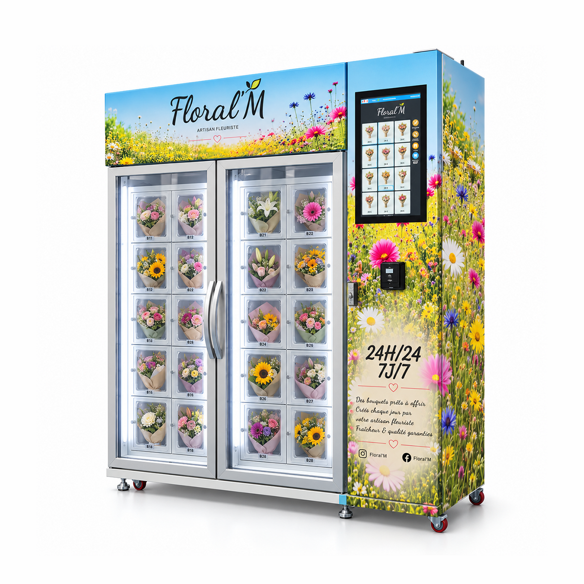 WEIMI Smart Refrigerated Bouquet Locker Vending Machine for Flower Shops and Markets