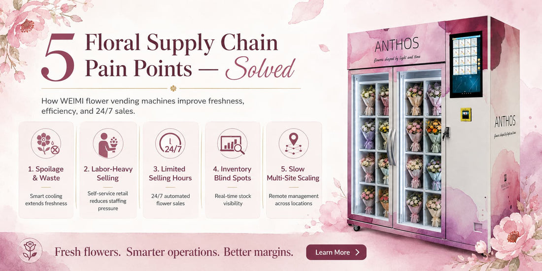 5 Floral Supply Chain Pain Points — And How WEIMI Flower Vending Machines Solve Them