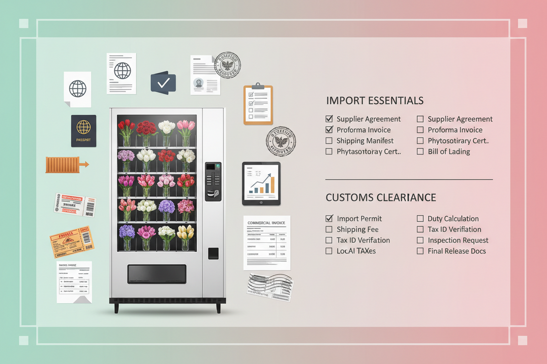 Flower Vending Machine Customs Documents and Import Cost Checklist