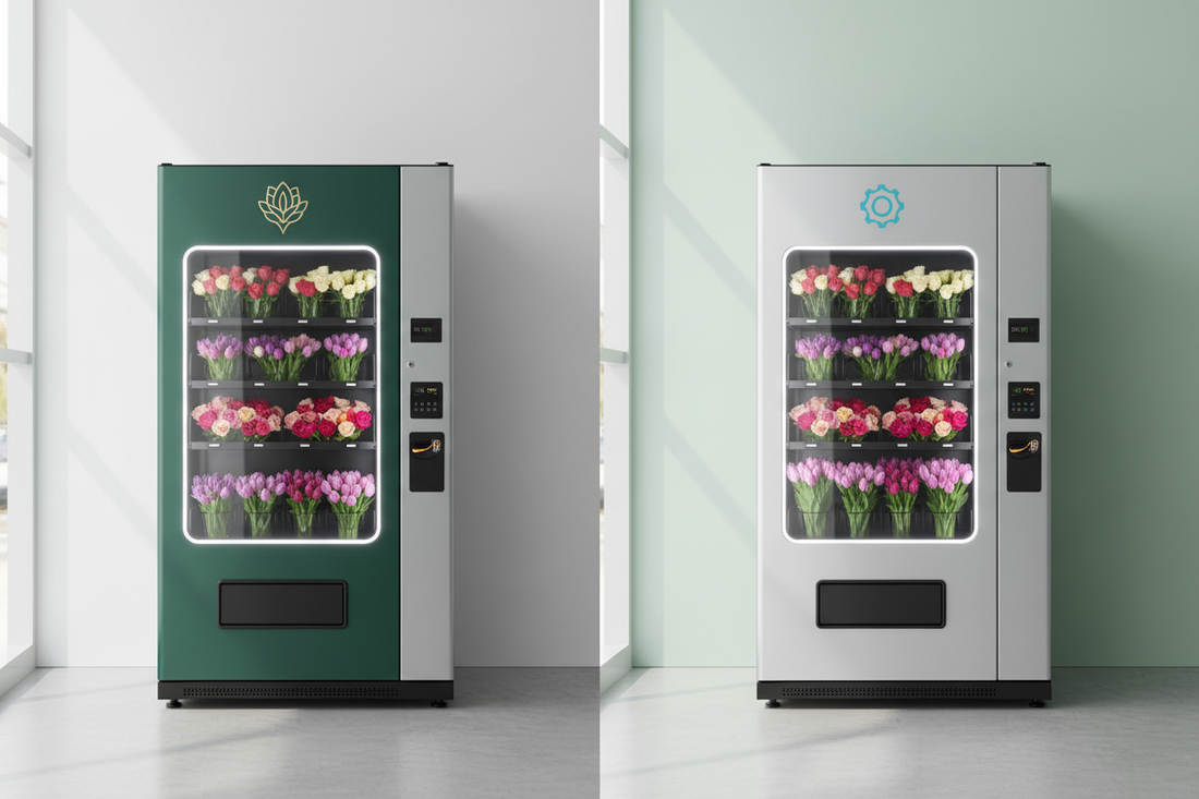 OEM vs ODM flower vending machine comparison — customization, MOQ, lead time, and purchasing model guide for buyers