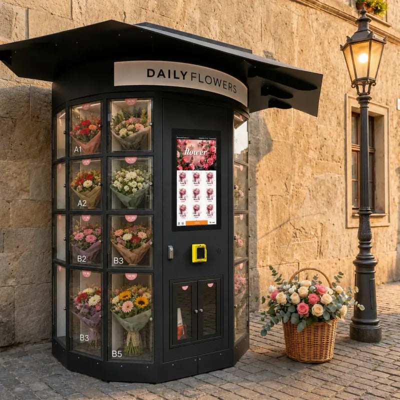 WEIMI Bouquet Wifi Enabled flower vending machine operating example