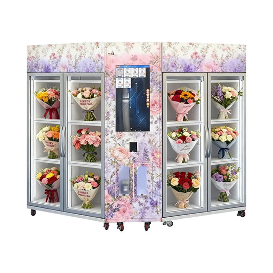 Customizable Refrigerated Flower Vending Locker | Modular Scalable System for Bouquets & Gifts