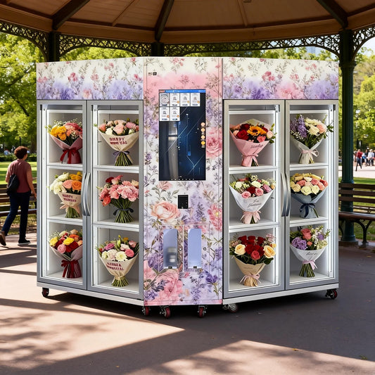 Customizable Refrigerated Flower Vending Locker | Modular Scalable System for Bouquets & Gifts