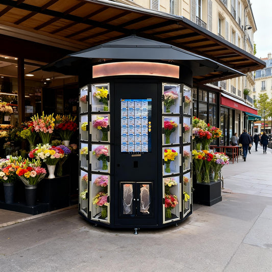 24/7 Outdoor Flower Vending Machine with Refrigeration System and 32-Inch Touch Screen