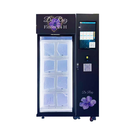 Space-Saving In-Store Floral Cooler Kiosk | Automated 24/7 Fresh Bouquet Dispenser for Small Businesses