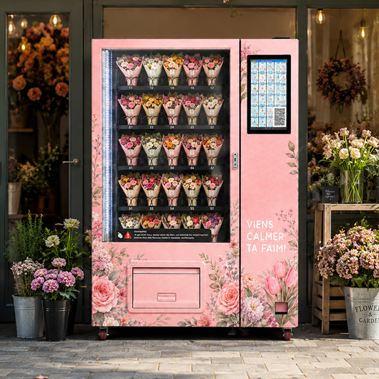 Premium Fresh Red Rose Bouquet - 24/7 Instant Access via Flower Bouquet Vending Machine