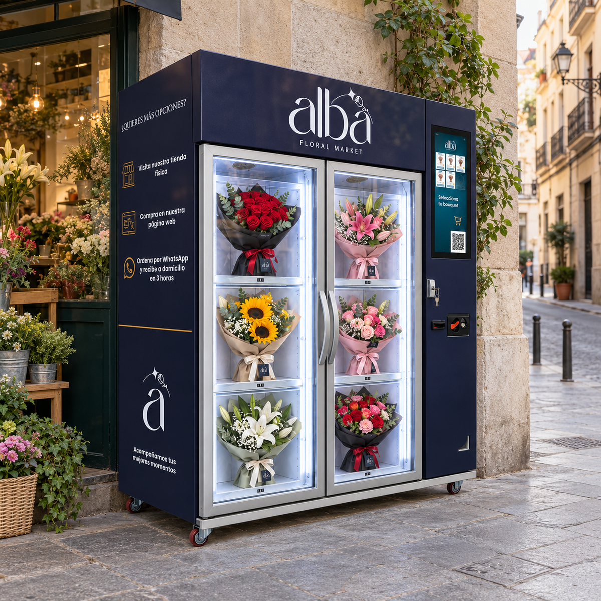 WEIMI Six-Compartment Flower Locker Vending Machine with Touchscreen