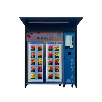 Outdoor Fresh Flower Vending Machine with Double Doors Automatic Rebound with Cold Air Circulation