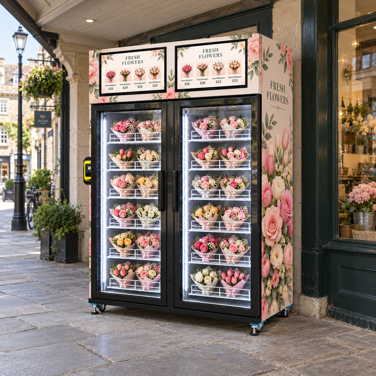 WEIMI BloomSense AI - Grab-and-Go Flower Vending Fridge