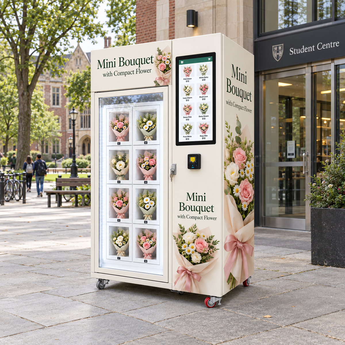 WEIMI Mini Bouquet Vending Machine with Compact Flower Lockers