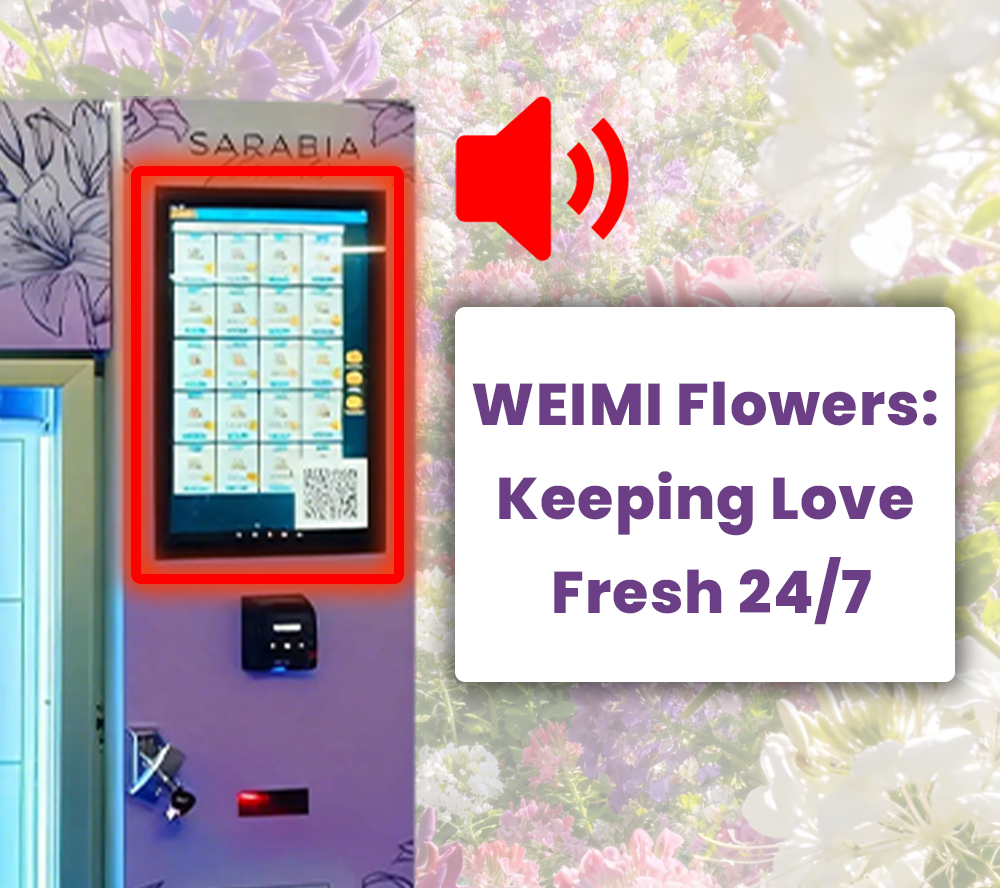 Premium refrigerated flower locker with anti-fog glass and professional LED lighting for high visibility.