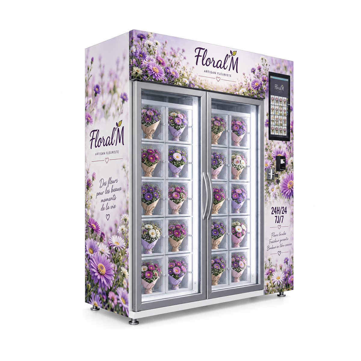 WEIMI 20-Compartment Refrigerated Bouquet Locker Vending Machine