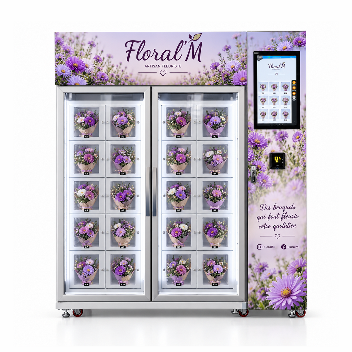 WEIMI 20-Compartment Refrigerated Bouquet Locker Vending Machine