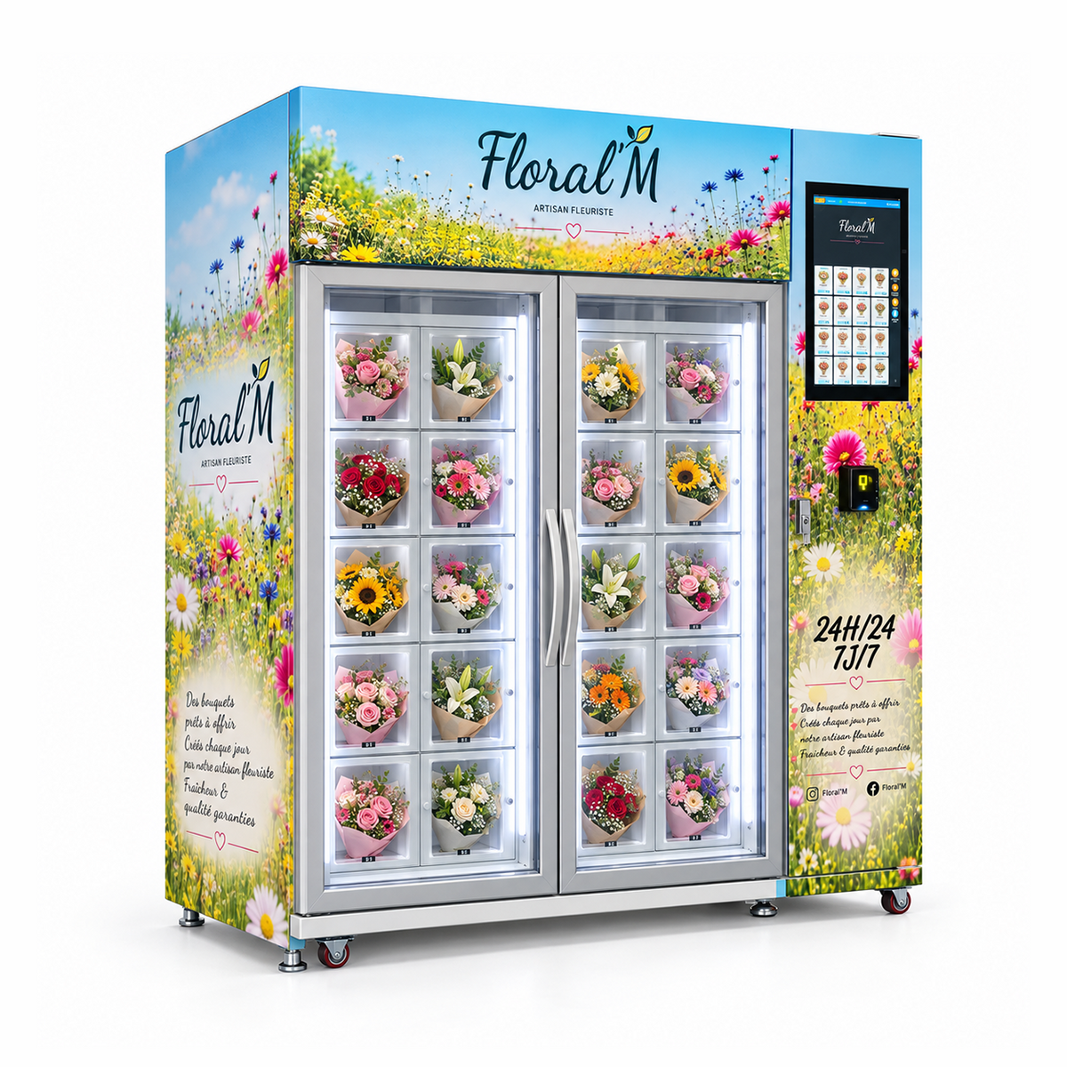 WEIMI Smart Refrigerated Bouquet Locker Vending Machine for Flower Shops and Markets