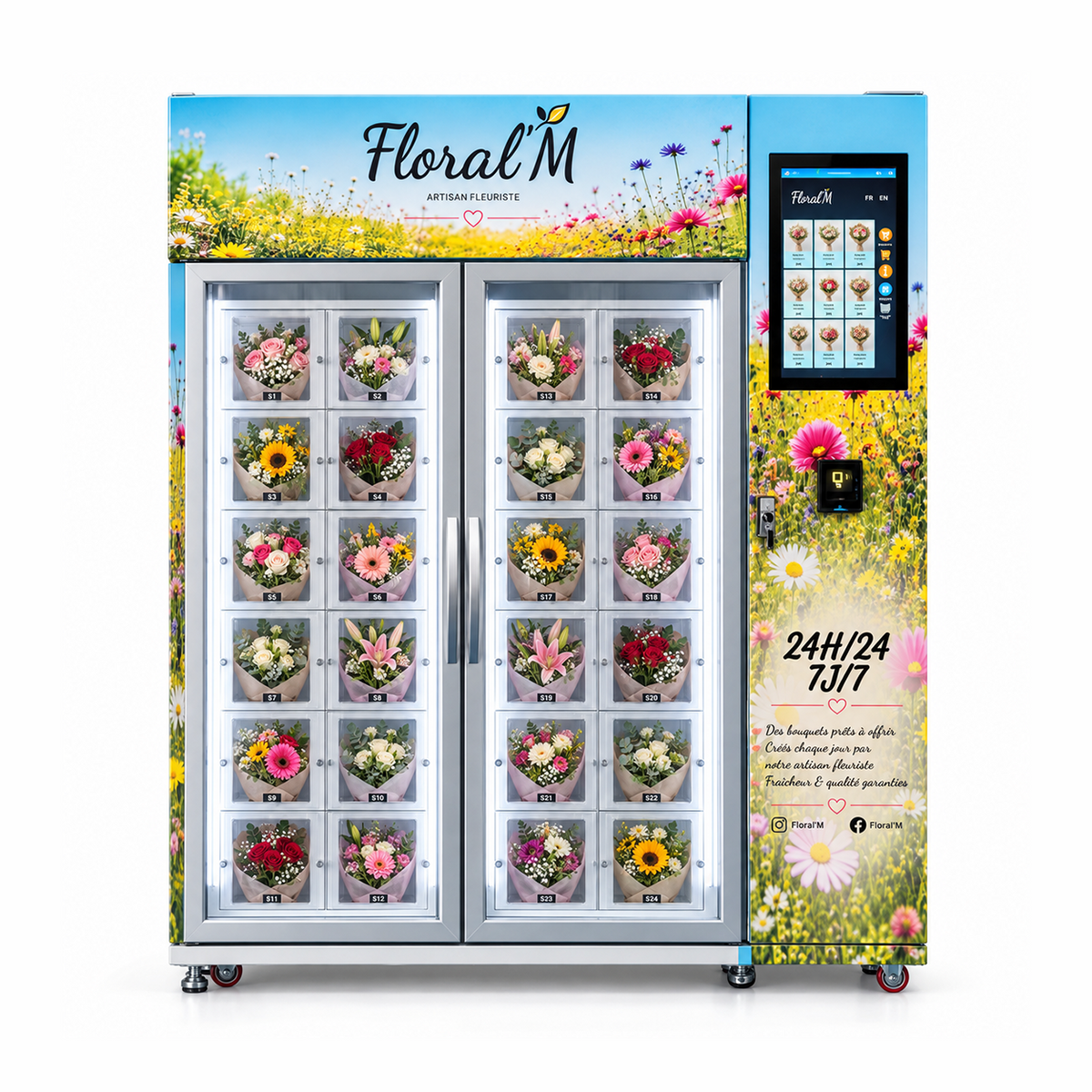 WEIMI Smart Refrigerated Bouquet Locker Vending Machine for Flower Shops and Markets