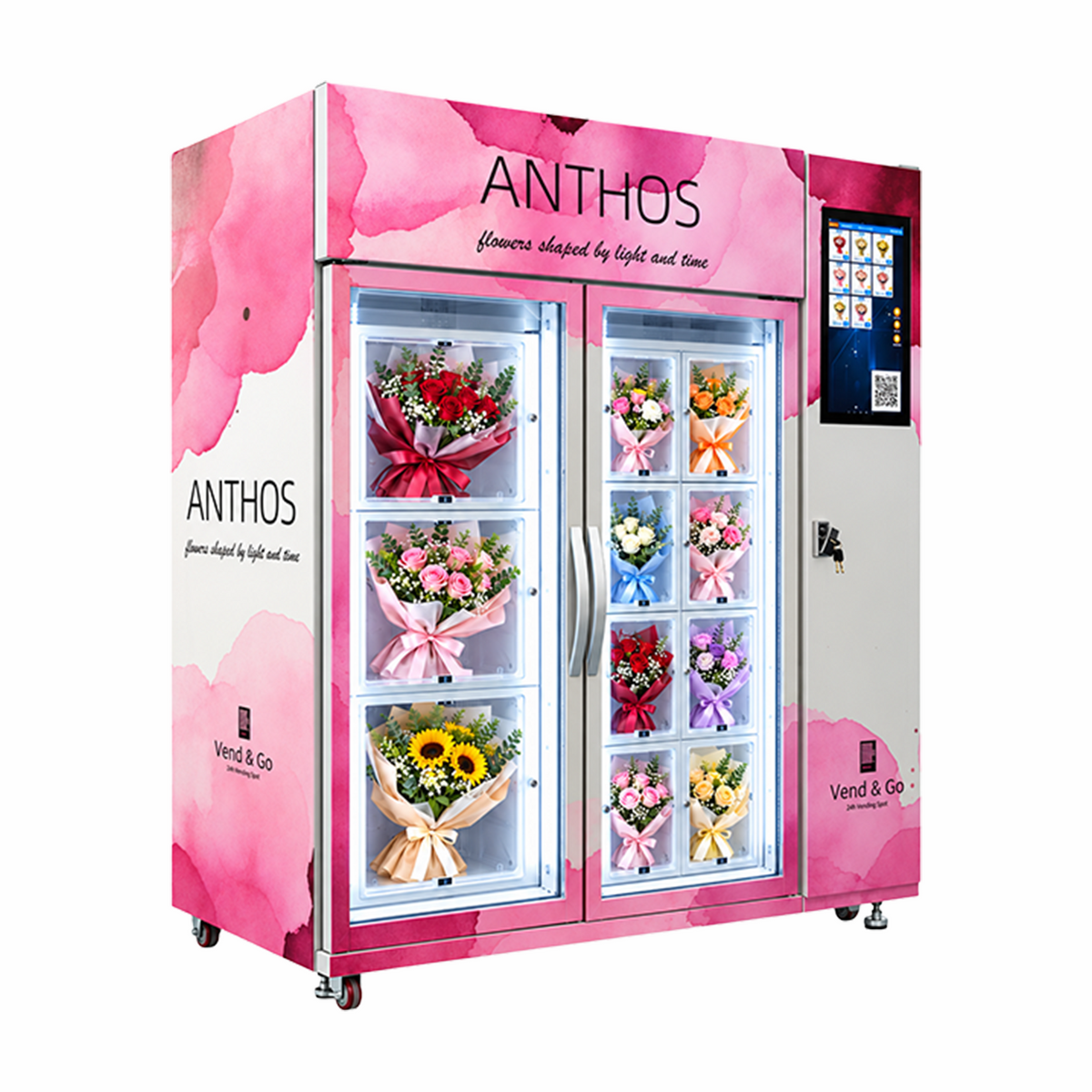 WEIMI 11-Compartment Flower Vending Machine with Mixed-Size Lockers