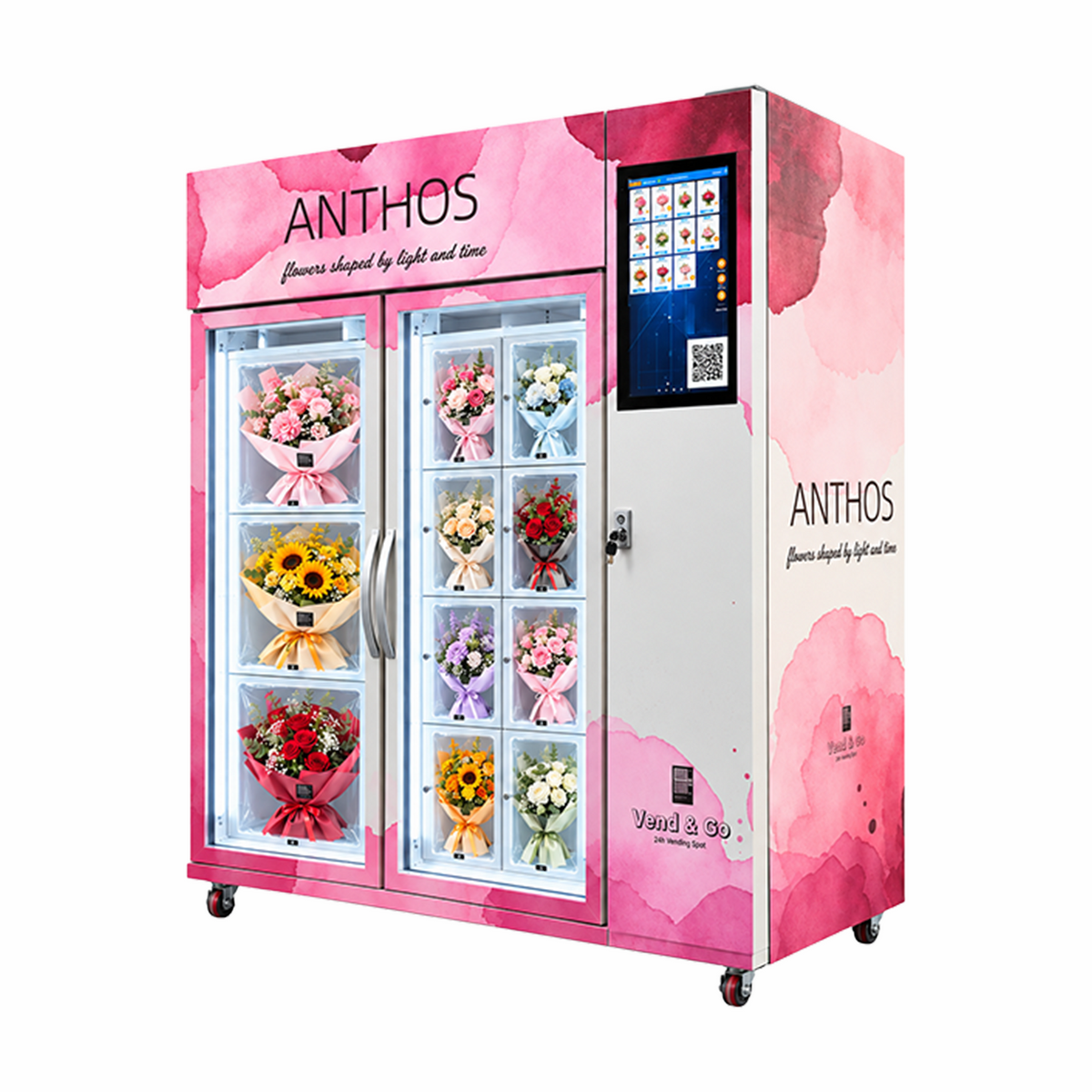 WEIMI 11-Compartment Flower Vending Machine with Mixed-Size Lockers