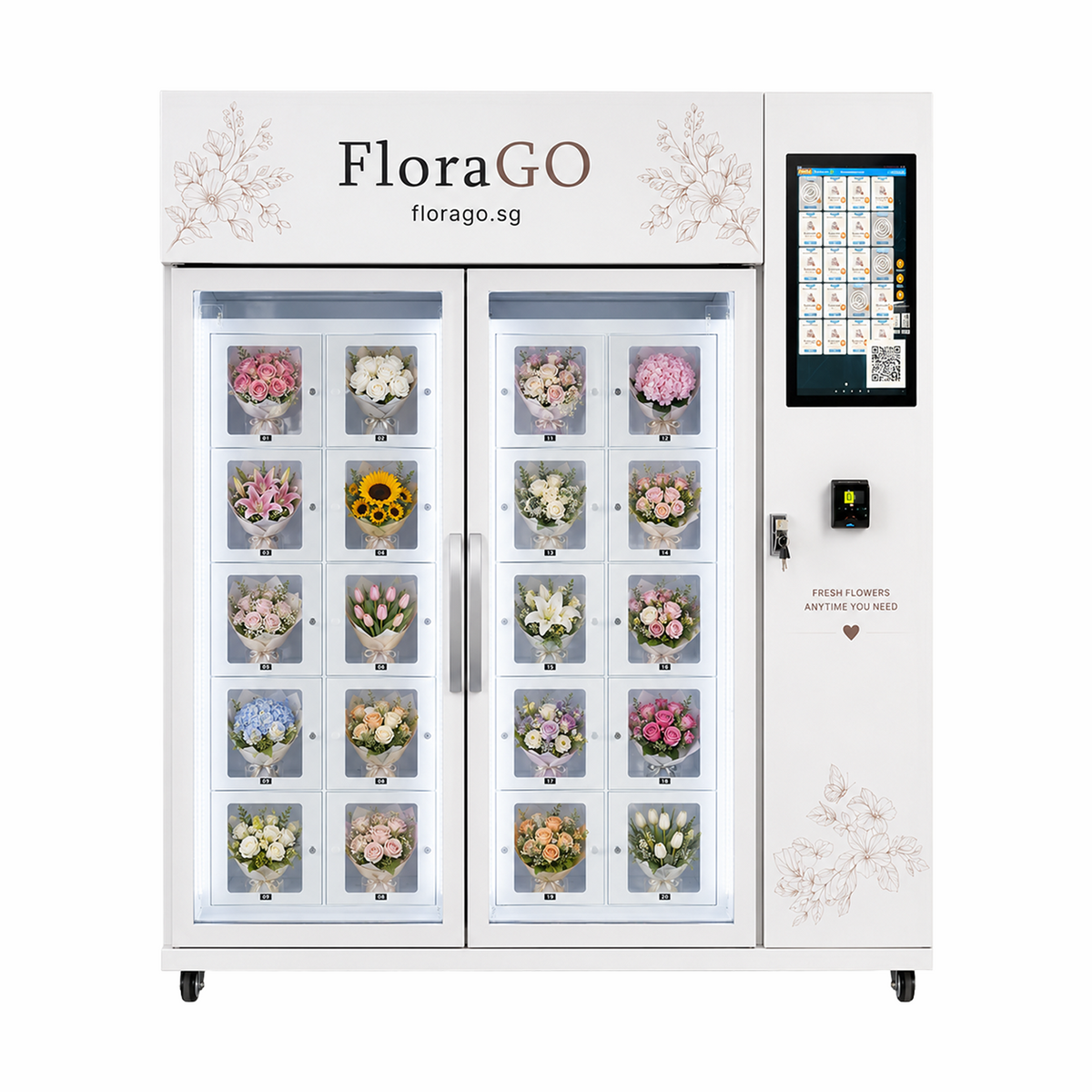WEIMI Petal Gallery - 20-Bouquet Flower Vending Kiosk