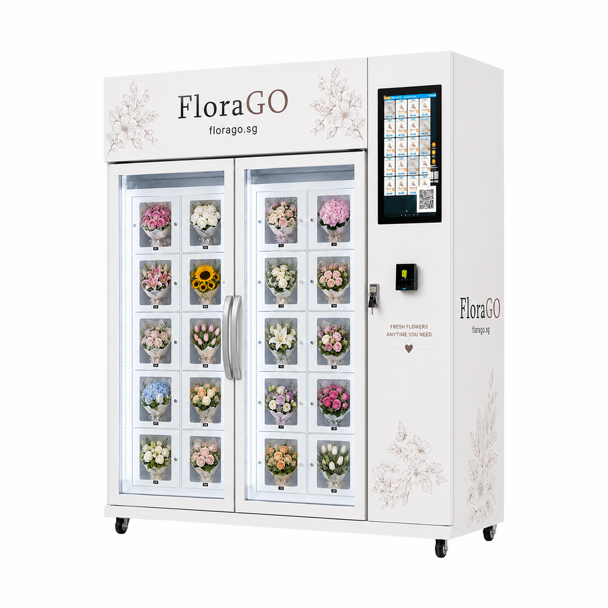 WEIMI Petal Gallery - 20-Bouquet Flower Vending Kiosk
