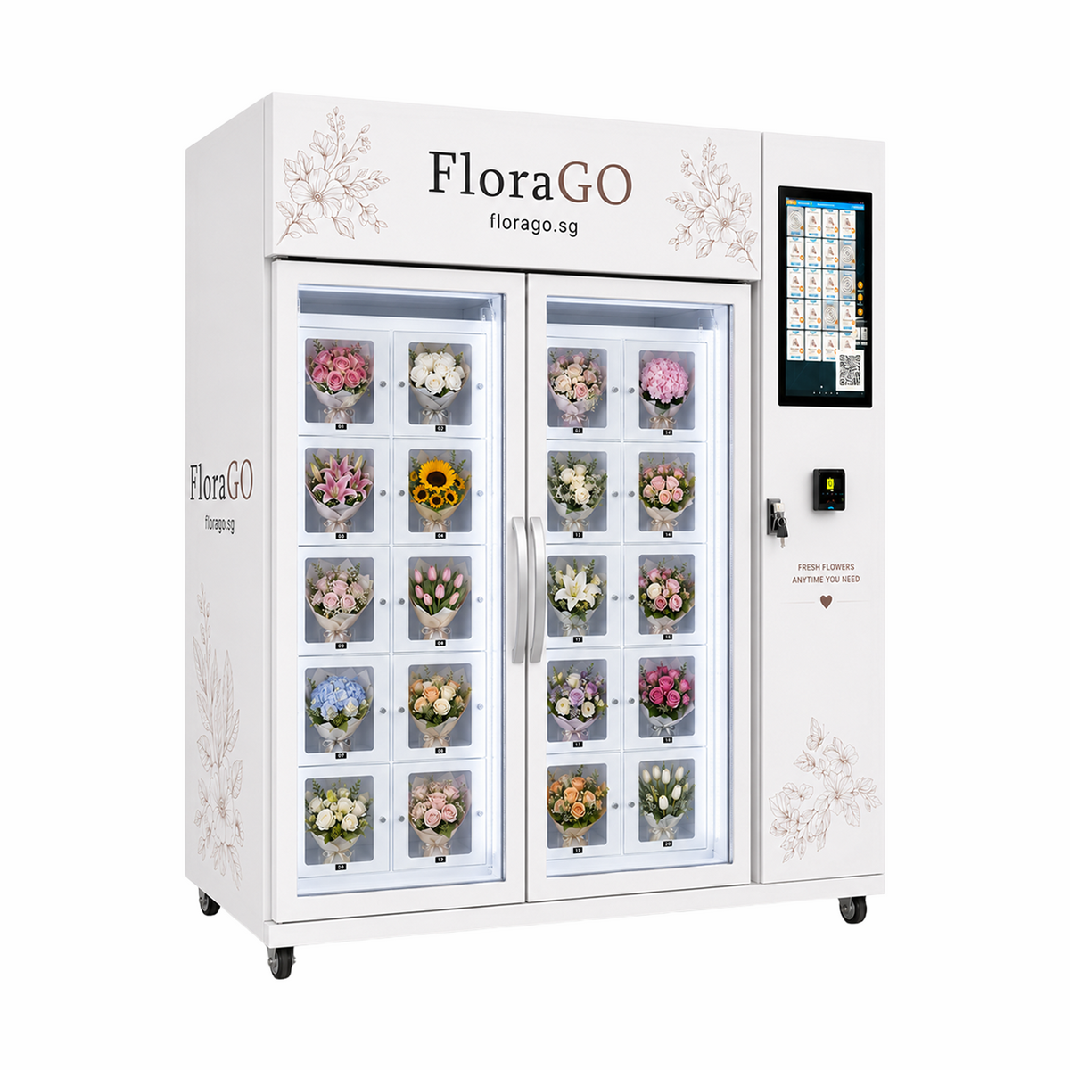 WEIMI Petal Gallery - 20-Bouquet Flower Vending Kiosk