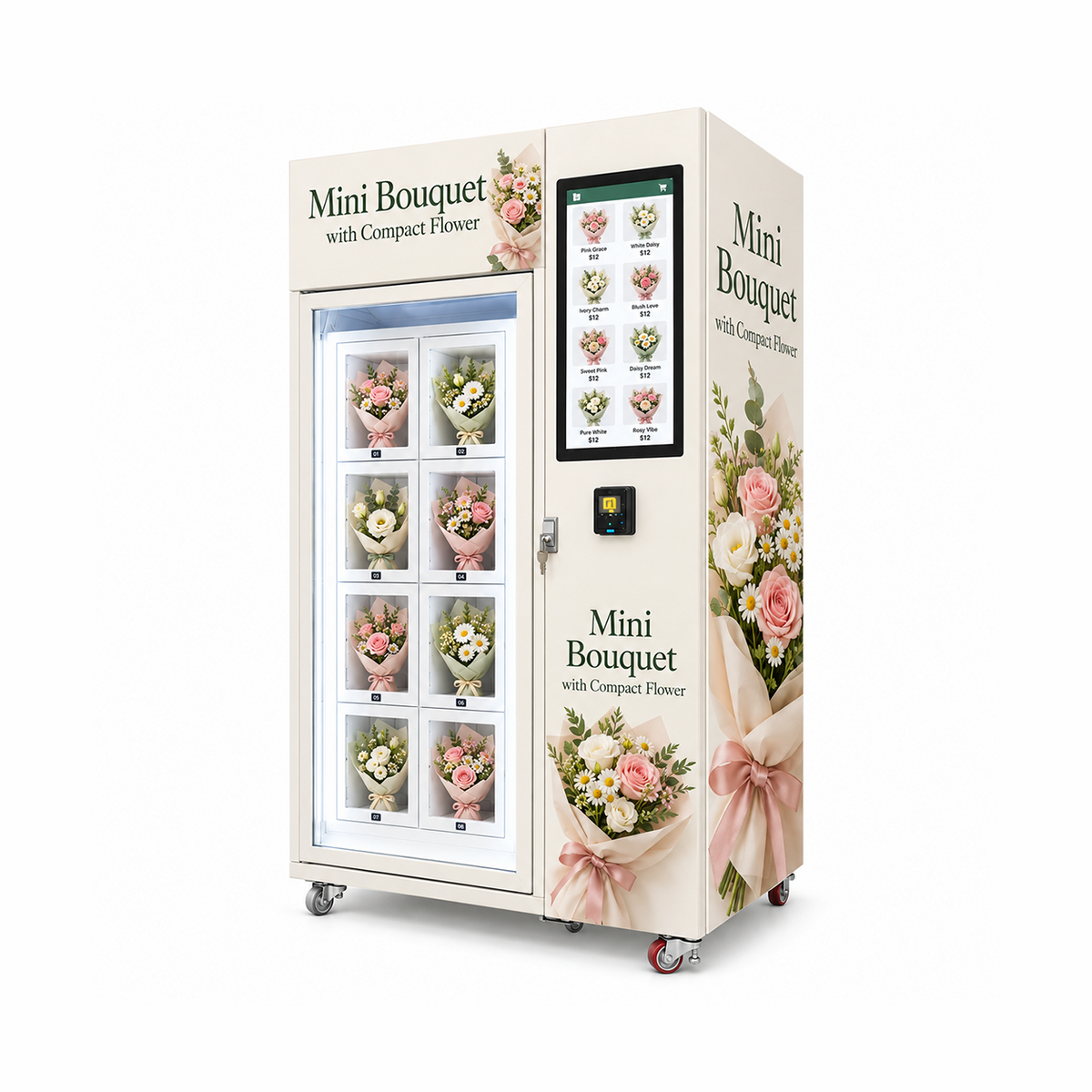 WEIMI Mini Bouquet Vending Machine with Compact Flower Lockers