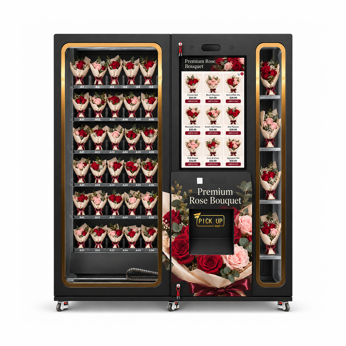 WEIMI Rose Bouquet Vending Machine with Refrigerated Display Lockers