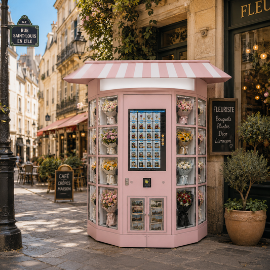 WEIMI Outdoor Smart Flower Vending Machine — 24/7 Refrigerated Retail & Self-Service Pickup Hub