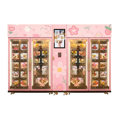 Modular Refrigerated Flower Vending Machine | 1-Control-N Smart Locker System for 24/7 Fresh Retail