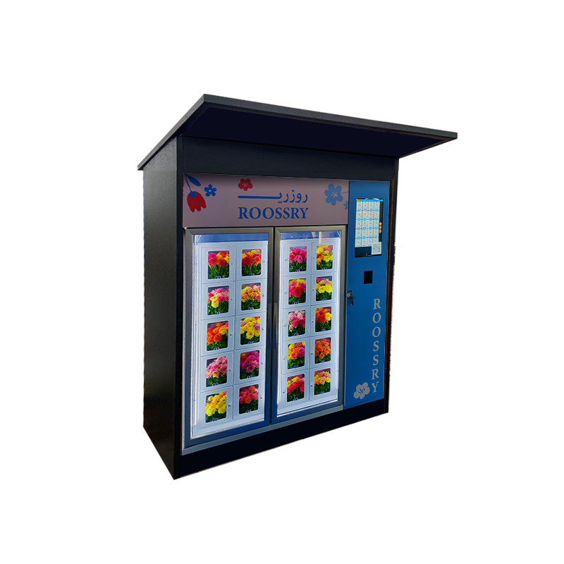 Outdoor Fresh Flower Vending Machine with Double Doors Automatic Rebound with Cold Air Circulation
