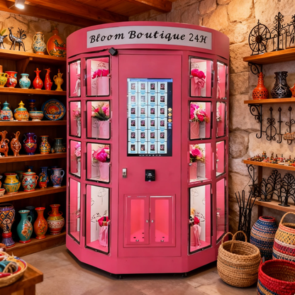 Find handmade flowers, soaps, ceramics, and chocolates in our self-service vending machines. Enjoy premium, local goods at your fingertips, anytime.