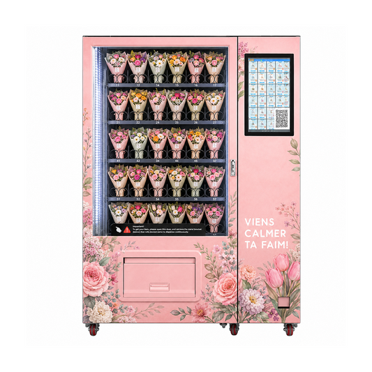 Premium Fresh Red Rose Bouquet - 24/7 Instant Access via Flower Bouquet Vending Machine