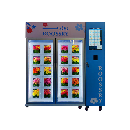 Fresh flower Cooling locker vending machine with refrigerated mode (3~20℃ adjustable) with 21.5-inch screen for advertising